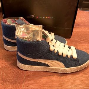 Puma Basket x Dee & Ricky CR Ribbon Blue/White Mens 12